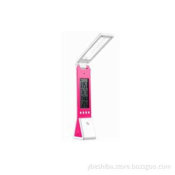 ABS Dimmable USB LED Desk Lamp with LCD calendar , red / gr